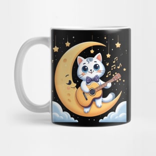 Cute Cat Singing With A Guitar Mug